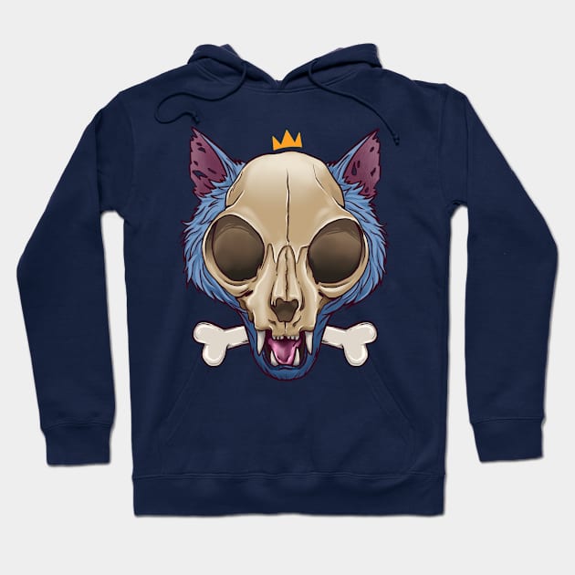 Cat Skull Hoodie by eimmonsta